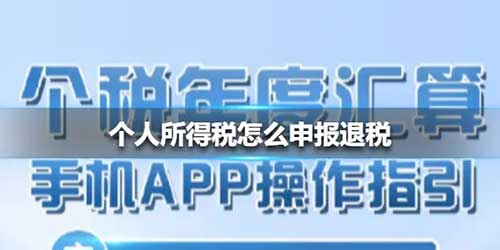 个人所得税怎么申报退税(退税流程怎么操作)